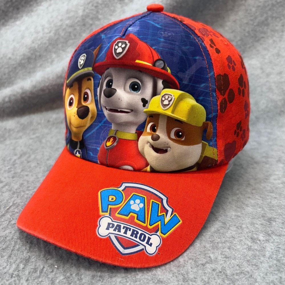 Paw Patrol Chase Marshall Rubble Kids Red Baseball Hat Adjustable OSFM